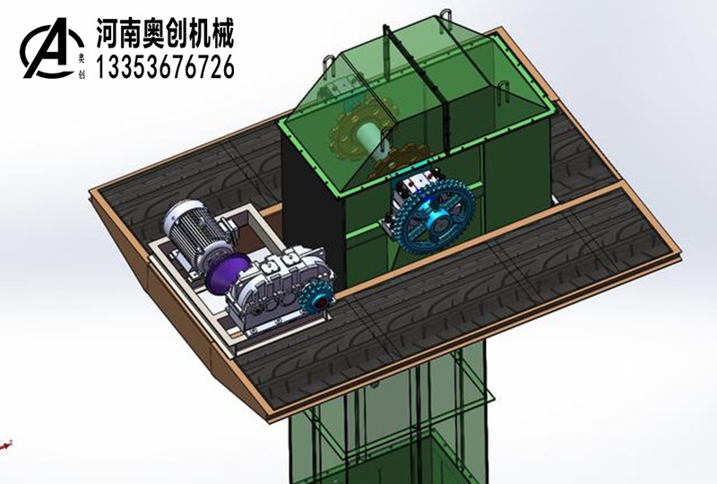 NE斗式提升機(jī)機(jī)頭3D圖 NE斗式提升機(jī)機(jī)頭3D圖